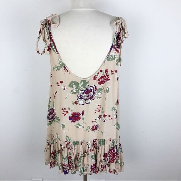 Faithful the Brand Floral Tie Strap Mini Dress Med - Picture 7 of 8